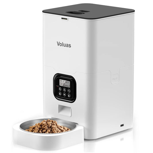 HKM-3368381 Automatic Double Meal Feeder with Voice Playback and Stainless Steel Tray