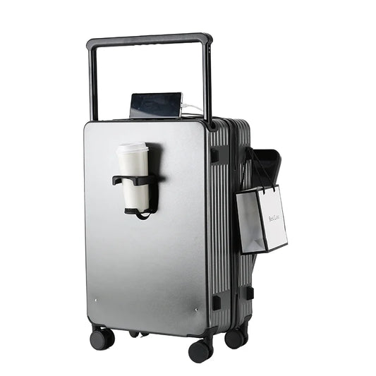 HKM-339219 Compact 20-Inch Expandable Suitcase with Laptop Stand and Smooth Rolling Wheels