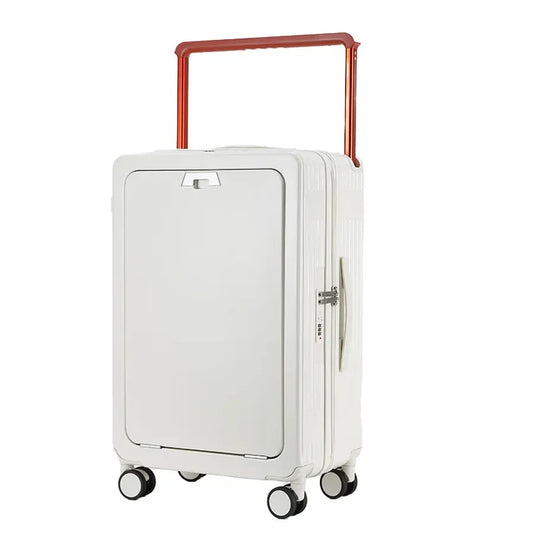 HKM-339219 Compact 20-Inch Expandable Suitcase with Laptop Stand and Smooth Rolling Wheels