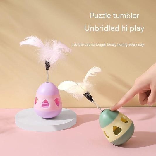 HKM-3403965 Colorful Roly-Poly Cat Toy – Interactive Tumbler Design for Playful Kittens