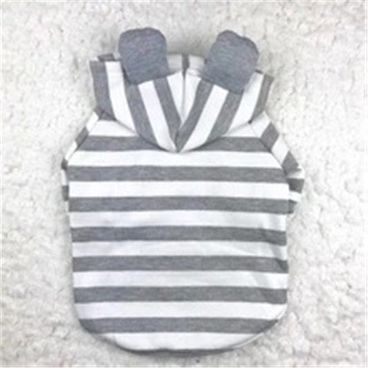 HKM-341395 Cozy Striped Cotton Sweater for Pets