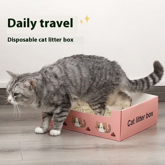 HKM-3420093 Portable Foldable Litter Box for Dogs and Cats - Disposable Paper, Multiple Sizes and Colors Available