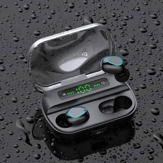 HKM-342483 Dual Wireless Bluetooth Headset with Stereo Sound, Call Function, Voice Control, and Multi-Point Connection