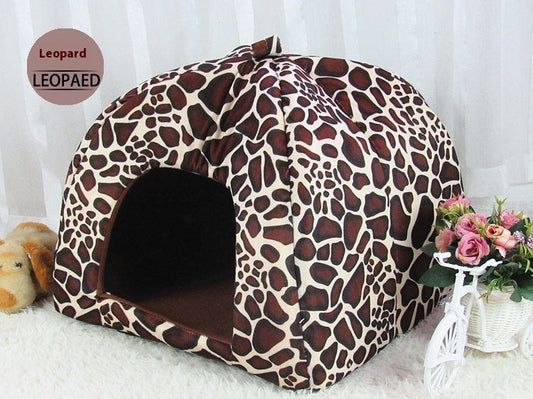 HKM-3439933 Cozy Cotton Pet House with Sturdy Low Foot Railing for Comfort and Stability