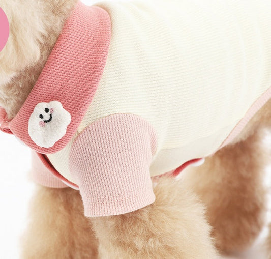 HKM-3442237 Cotton Bipedal Casual Cardigan for Pets - Available in Blue and Pink