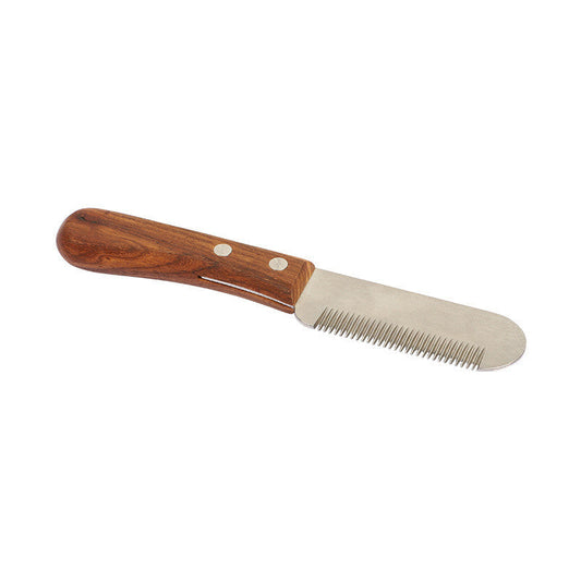 HKM-3452989 Wooden Dog and Cat Shaving Knife for Terriers - Minimalist Hair Pulling Comb