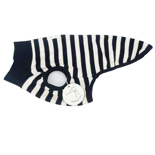 HKM-3475005 Comfortable Black Striped Tank Top for Pets - Casual Polyester Wear