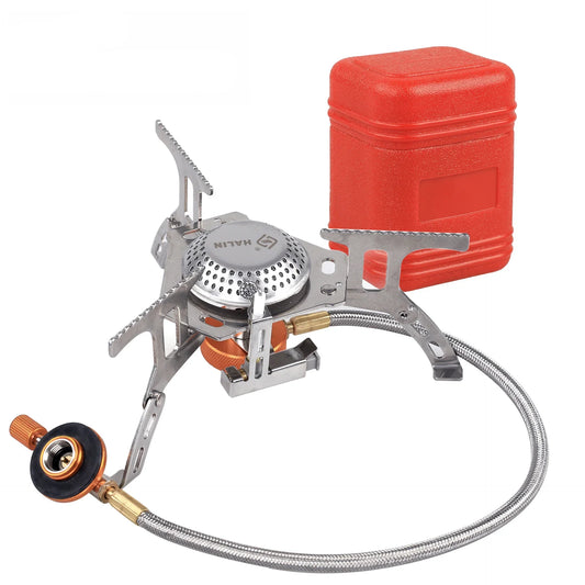 HKM-352851 Portable Mini Camping Gas Stove - 3800W Outdoor Folding Burner for Picnics and Travel