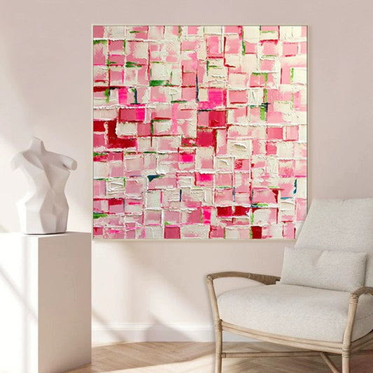 HKM-353427 Hand-Painted Modern Abstract Acrylic Oil Painting Canvas for Kids' Room Decor