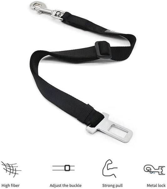 HKM-3549501 Retractable Pet Dog Car Safety Belt with Durable Buckle - Multiple Color Options
