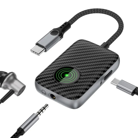 HKM-358995 USB-C to 3.5mm Aux Adapter - 2-in-1 Headphone Jack Adapter for Type C Devices