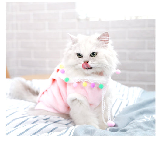 HKM-3598141 Cute Polyester Pet Clothing with Tassels - Princess Style Options Available