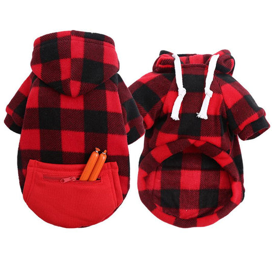 HKM-363283 Cozy Plaid Sweatshirt for Large Dogs ¨C Available in Multiple Styles and Sizes