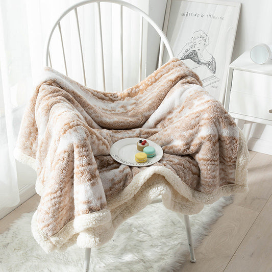 HKM-364691 Reversible Cotton Velvet Nap Blanket in Multiple Colors and Sizes