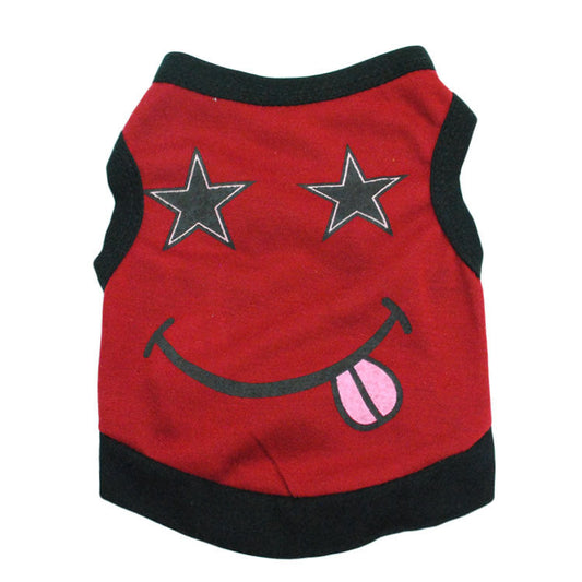 HKM-3665853 Leisurely Polyester Smiley Pet Vest for Comfort and Style