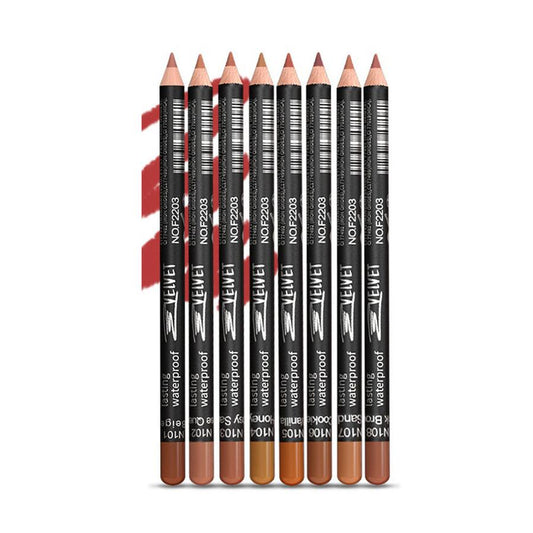 HKM-368531 Matte Finish Long-Lasting Wood Lip Liner - 24-Hour Water-Resistant Color