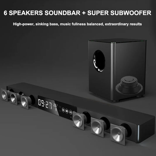HKM-369299 120W 2.1CH Stereo Sound Bar with Subwoofer and 3D Surround Sound for TV