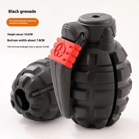 HKM-3702845 Dog Toy for Teeth Cleaning and Food Dispenser - Bite-Resistant, Non-Rotting, Self-Relieving Stuffy