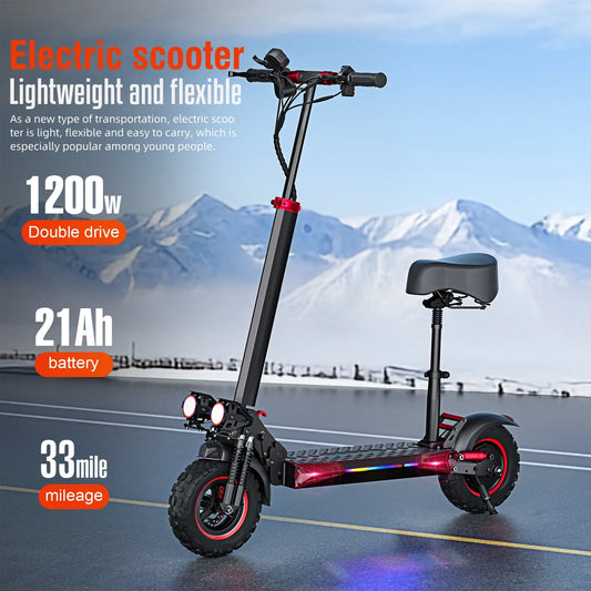 HKM-370323 800W Electric Scooter with 18AH Battery, Foldable Design, 45km/h Speed, Waterproof, Long Range 50-55km
