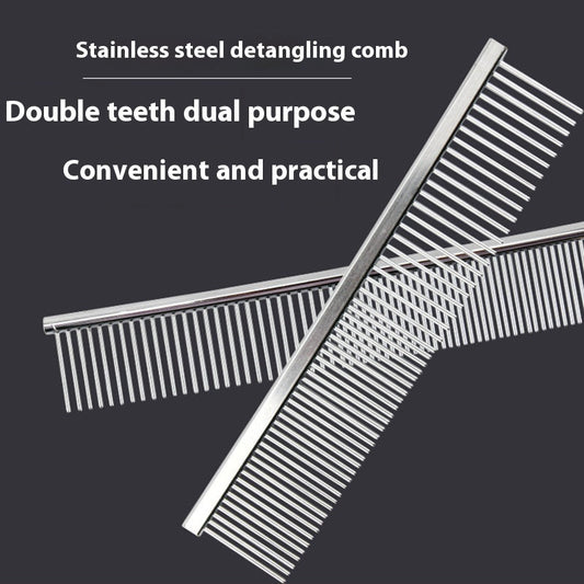 HKM-3709373 Stainless Steel Pet Comb for Cats and Dogs - Various Sizes Available
