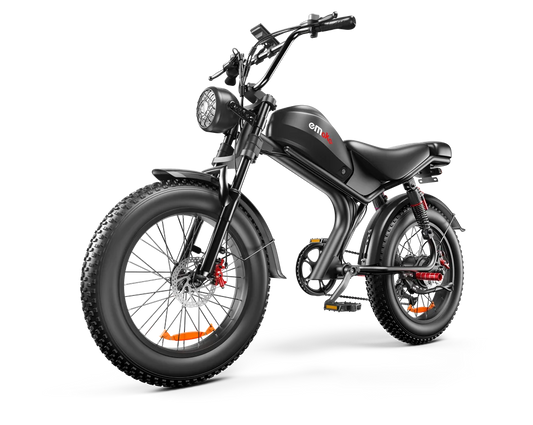 HKM-371923 250W Electric Fat Bike with 7-Speed Gears, 20" Wheels, and Integrated Lithium Battery