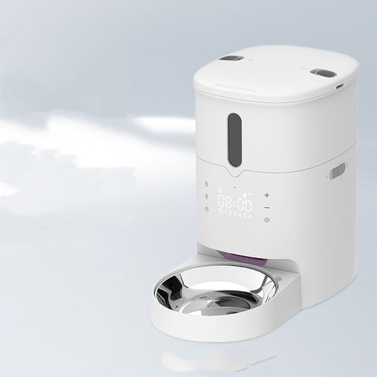 HKM-3730109 Smart Automatic Pet Feeder with Stainless Steel Basin - 3L & 6L Options