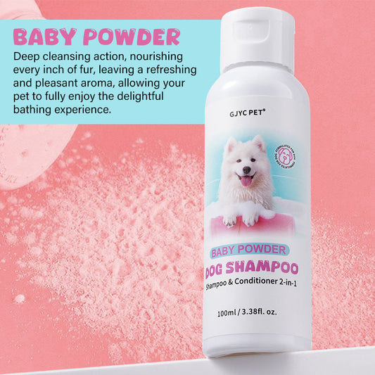 HKM-3738429 Long-Lasting Talcum Powder Fragrance Pet Shampoo for Cats and Dogs - 100ml to 150ml Capacity