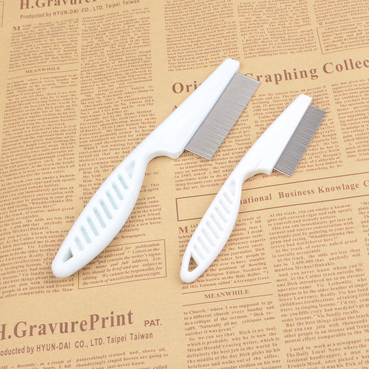 HKM-3742141 Flea and Mite Comb with Handle for Cats and Dogs - Natural, Chemical-Free Solution for Pet Care