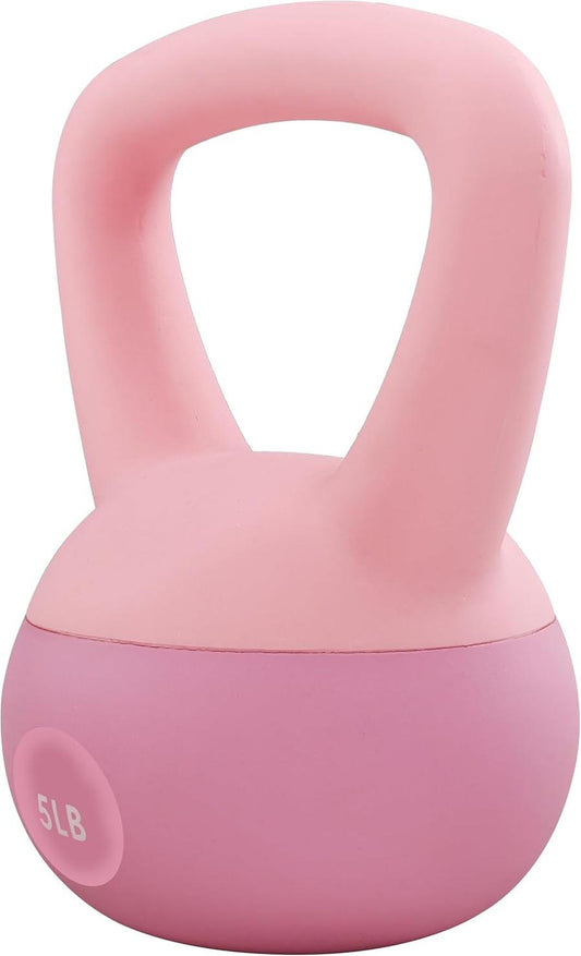 HKM-376083 Soft Kettlebells for Men and Women - Color Coded Vinyl Weights in Multiple Sizes, Sand Filled Design