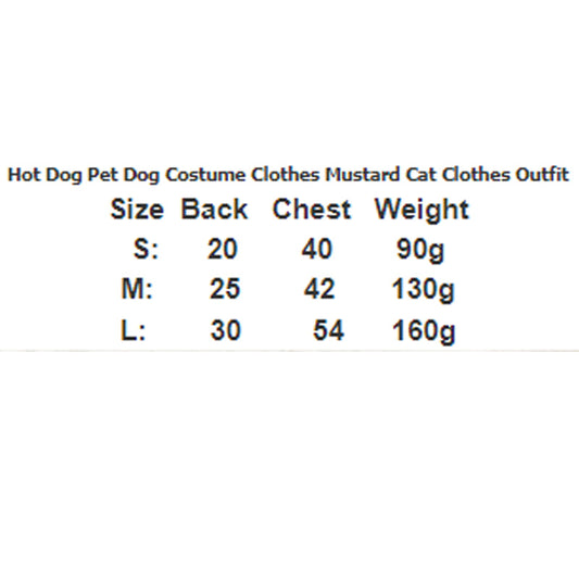 HKM-3788093 Humorous Hot Dog Costume for Small and Medium Dogs and Cats - Perfect for Parties and Cosplay