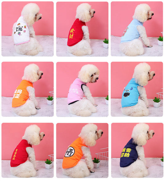 HKM-3845181 Versatile Polyester Dog Vest for Small Breeds - Fun Designs & Comfortable Fit
