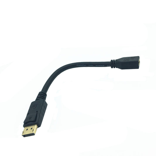 HKM-388819 DisplayPort Male to Female Extension Cable - DP 1.2 Adapter - 4K Resolution Support, 0.3m Length