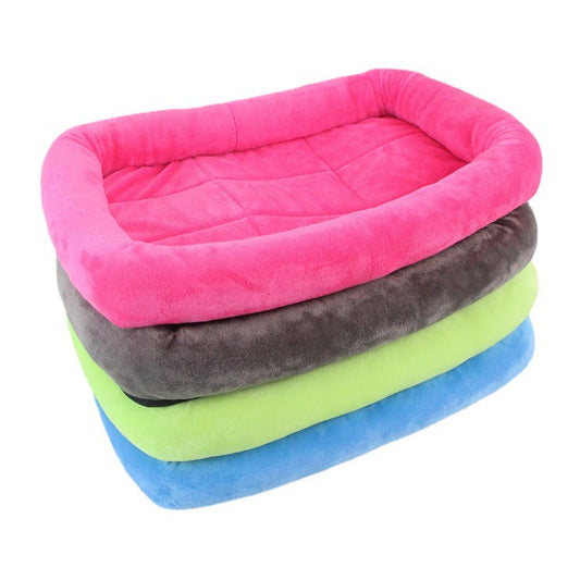 HKM-3948733 Teddy Dog Cage Mat for Small and Medium Breeds - Soft Cotton Cushion in Various Colors