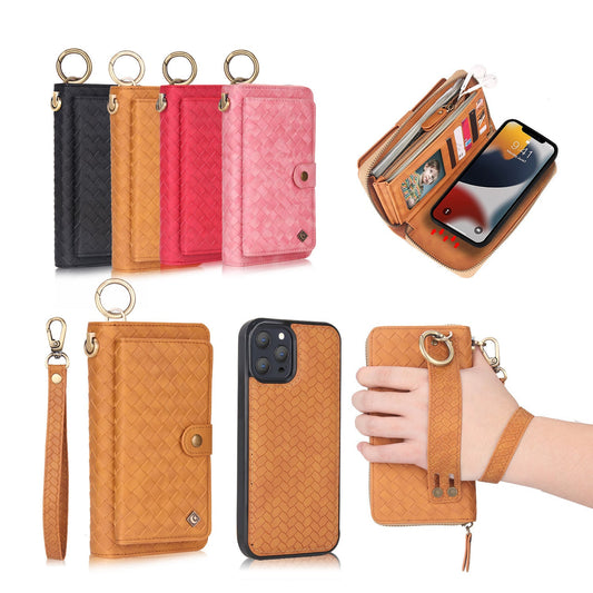 HKM-395411 Wrist Strap Wallet Style Mobile Phone Holster for iPhone Models