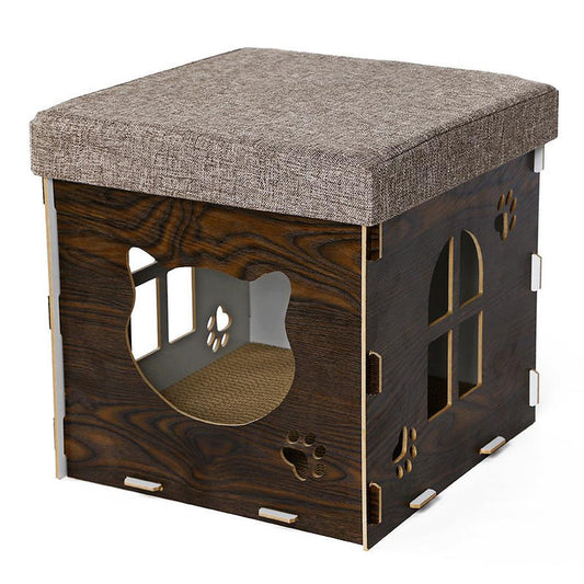 HKM-397459 Detachable Cat Nest with Grinding Claw and Comfortable Cushion - Medium Size