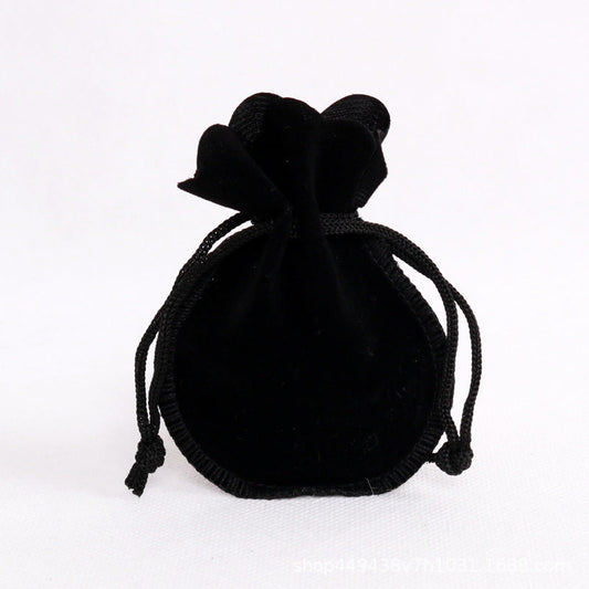 HKM-397907 Velvet Drawstring Jewelry Pouch in Pink for Necklaces, Earrings, and Rings - Customizable Size: 7x9cm