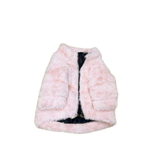 HKM-3982013 Leopard Print Faux Fur Coat for Dogs in Multiple Colors and Sizes