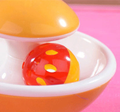 HKM-3998909 Random Color Cat Toys Bell Molar Turntable with Food Leaker - 10.5 ¡Á 8cm Pet Play Accessory