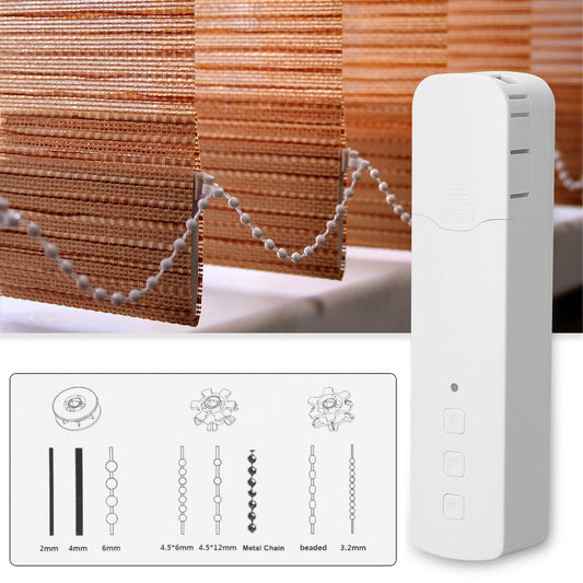 HKM-400467 Zigbee Battery-Powered Roller Shutter Motor with USB Charging and Remote Control