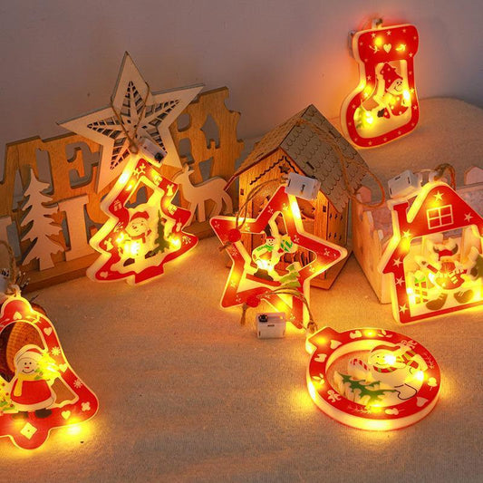 HKM-401043 LED Snowman Lantern Decorative Christmas Tree Ornament with Warm White and Colorful Lights
