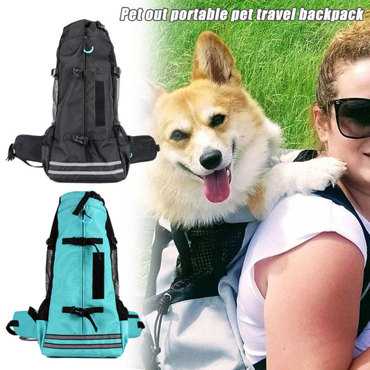 HKM-4010685 Breathable Expandable Pet Backpack Carrier for Medium Dogs