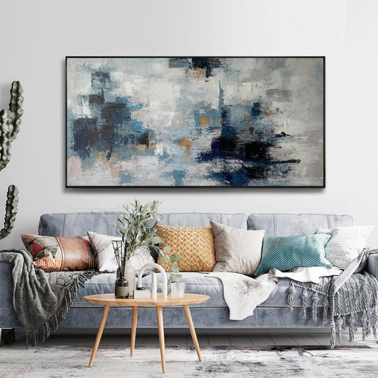 HKM-402003 Handmade Abstract Oil Painting on Canvas for Modern Home Décor