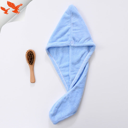 HKM-402643 Superfine Fiber Coral Fleece Hair Dryer Cap - Quick-Drying & Water-Absorbing, 20x60cm, Multiple Colors Available