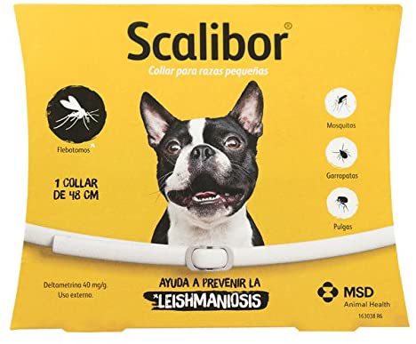 HKM-4039229 Flea and Deworming Collar for Dogs and Cats - Grey Mohair, Large Size
