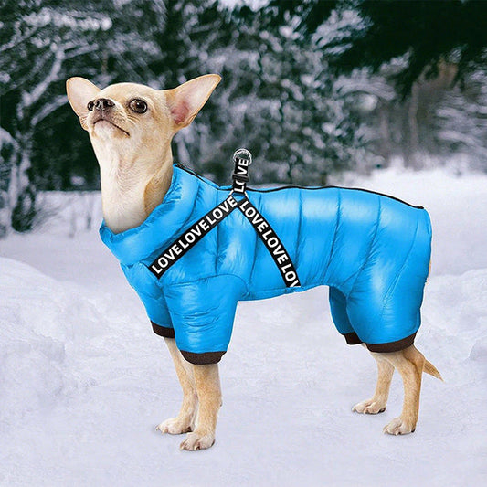 HKM-4068797 Thickened Windproof Warm Clothing for Pets - Four-Legged Style in Multiple Colors and Sizes
