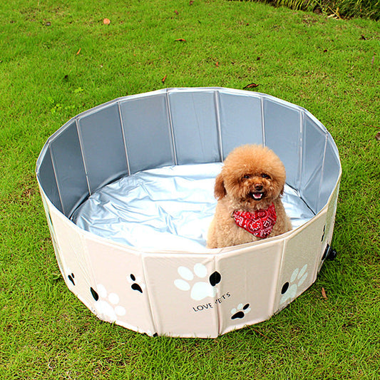 HKM-4164413 Portable Foldable Dog Swimming Pool and Bathtub for Indoor & Outdoor Use