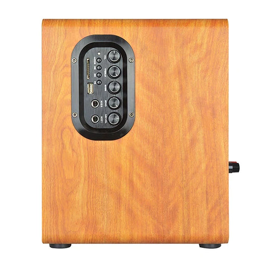 HKM-416723 Wooden Hi-Fi Bookshelf Speaker with Bluetooth, USB & SD Card Slot, 100W Power Amplifier and Remote Control