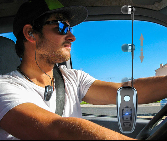 HKM-416915 Lavalier Bluetooth Headset - Wireless Stereo for Sports and Business, Multi-Point Connection, Voice Control