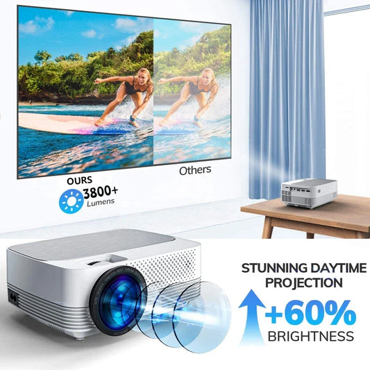 HKM-417235 Mini Portable 720P LED Multimedia Projector for Home Cinema with USB and HDMI Connectivity