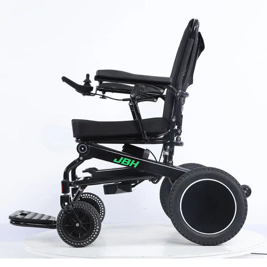 HKM-420051 Electric Wheelchair with EABS Braking System, 500W, 120kg Capacity, Black, Foldable, 20km Range